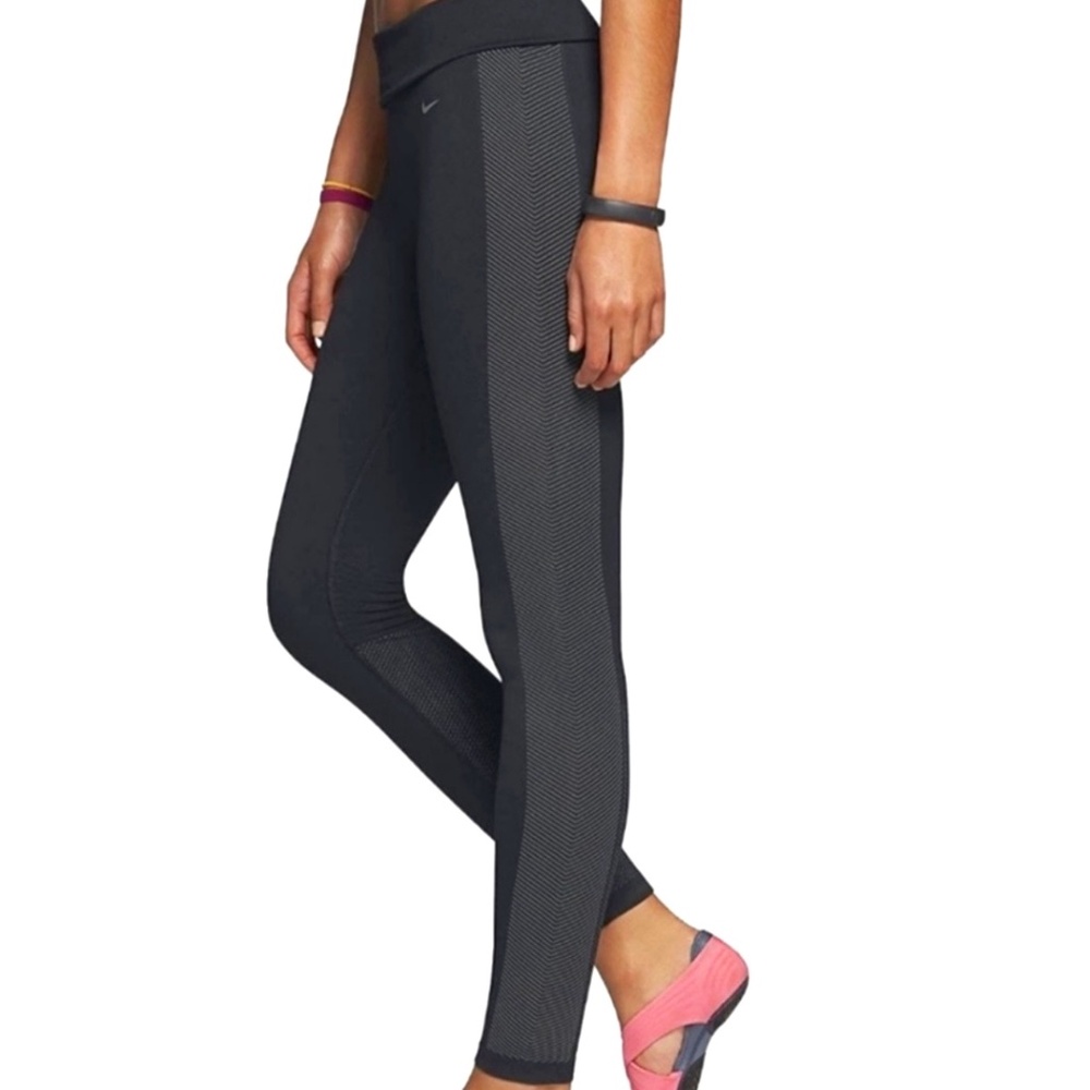 Nike Black Leggings Dry-Fit Running Athleisure Gym Apparel